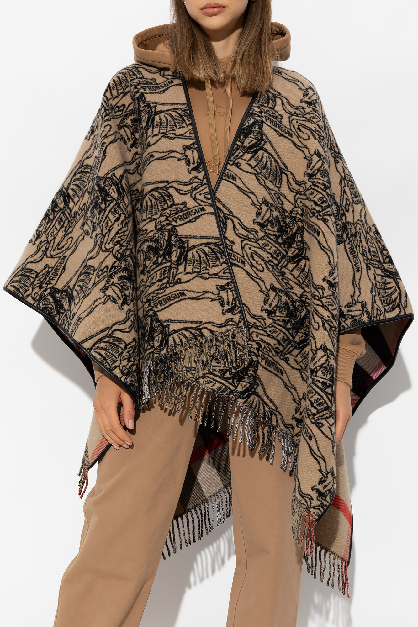 Burberry sales print poncho